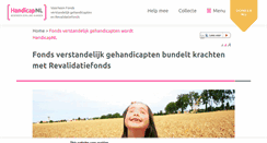 Desktop Screenshot of fondsverstandelijkgehandicapten.nl