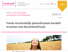 Tablet Screenshot of fondsverstandelijkgehandicapten.nl